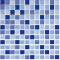 Premium Mosaic Glasmosaik blau 30x30 cm glanz MOS25MIX5