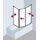 Kermi Vario 2000 Faltwand 2-/1-flügelig V2TS2080142UK 79-81,3x140cm, weiß, ESG SR Opaco