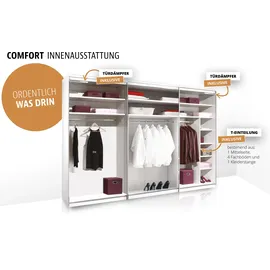 STAUD Schwebetürenschrank Sinfonie Plus 249 x 240 x 68 cm Weiß