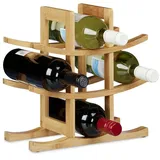 Relaxdays Weinregal 14,5 x 30 x 30 cm Natur