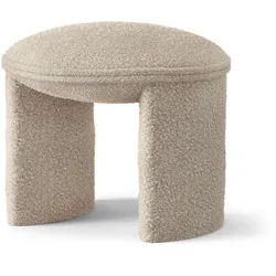 Tchibo - Gepolsterter Hocker - 44x44x41cm - weiß - Holz / Polyester / Acryl