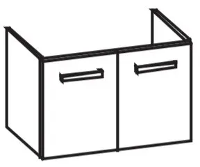 Artiqua 411 Waschtischunterschrank für Durastyle 232080,232580,232680, Stahlgrau, 411-WU2T-D41-7142- 411-WU2T-D41-7142-88