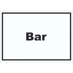 Bar Aufkleber mit Text Pub Kneipe waagerecht A0 (841x1189mm)