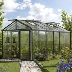GFP Profi 235 x 460 cm Gewächshaus, Standardfarbe Aluminium Natur | ohne Setangebot - (GFPV00197)