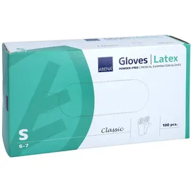 Abena Latex-handschuhe Classic Unster.puderfrei S Natur