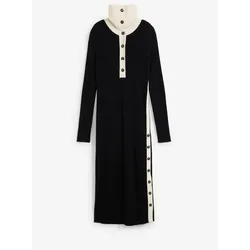 bonprix Strickkleid aus Wolle, schwarz, 40/42 (M), Merino