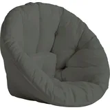 Karup Relaxsessel Nido outTM grau 85 x 75 x 90 cm mit Hocker