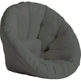 Karup Relaxsessel Nido outTM grau 85 x 75 x 90 cm mit Hocker