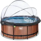 EXIT TOYS Wood Pool 360 x 122 cm inkl. Sandfilter und Abdeckung