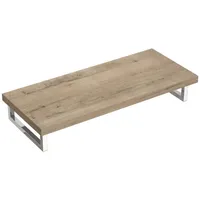 doporro Waschtischplatte Waschbeckenauflage 50x120cm Waschtischkonsole in Eiche Greige für Waschschalen inkl. Konsolenhalterung Wandmontage