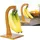 Relaxdays Bananenhalter Sheldon, Hxbxt:28,5x16x16cm, dekorativer Bambusständer für Obst, natur