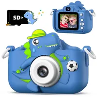 Kinderkamera, Dinosaurier Selfie Digital Kamera mit 32GB Karte, Weihnachts Geburtstagsgeschenk für Jungen und Mädchen, 1080P HD Kinder Kamera, Geschenke Spielzeug für 3 4 5 6 7 8 9 10 11 12 Jahre