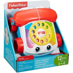 Mattel - Fisher-Price Plappertelefon Baby Spielzeug-Telefon Nachzieh-Spielzeug Nachziehtier