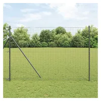 vidaXL Zaunpfosten 100 x 930 cm Grau/Stahl