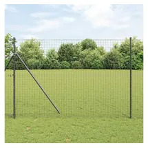 vidaXL Zaunpfosten 100 x 930 cm Grau/Stahl