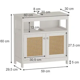 Vicco Waschbeckenunterschrank Rosario 60 x 60 cm Weiß