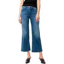 MAC Dream Wide Cropped Jeans in Sturm Blau-D44