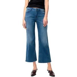 MAC Dream Wide Cropped Jeans in Sturm Blau-D44