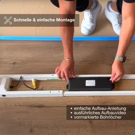 assmann büromöbel ASSMANN Elektrisch höhenverstellbarer Kinderschreibtisch JUNIOR Schwarz Weiß, 140x70cm, Memoryfunktion, Kollisionsschutz, 2-fach-Motorik - Schwarz