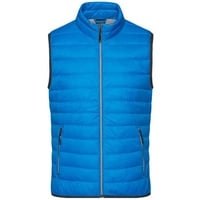 Men's Down Vest Leichte Daunenweste im klassischen Design blau/grau, Gr. L