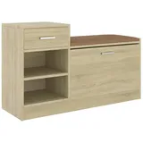 vidaXL Schuhbank Sonoma-Eiche 94,5x31x57 cm Holzwerkstoff