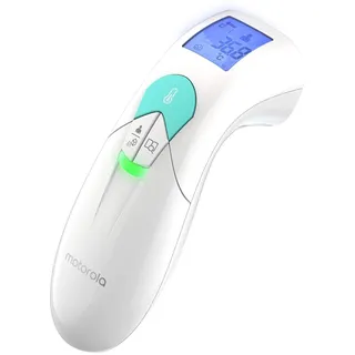 Motorola MBP66NT Digital Kontaktlos Thermometer - Fieberthermometer für Erwachsene und Baby mit LCD Display - 2 Farben - Temperaturen von Körper, Nahrung und Flüssigkeit - Weiß