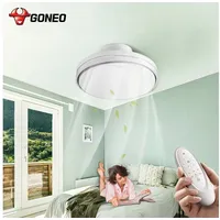 goneo Deckenventilator 30 cm Flügellos Weiß