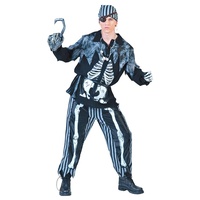 Skelett Pirat Greg Kostüm für Herren - Gr. 52/54