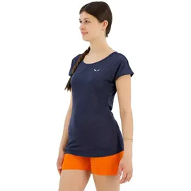 Salewa Puez Melange Dry ́ton Kurzarm-t-shirt - Navy Blazer Melange - 2XS