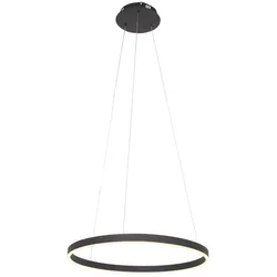 Hängelampe Pendelleuchte Esszimmerlampe LED dimmbar schwarz Ring-Design Küche