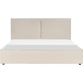 Beliani Polsterbett, Beige Textil, 180x200 cm