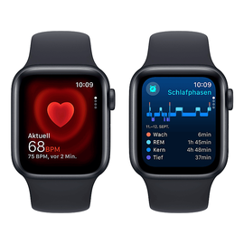 Apple Watch SE 2023 GPS 40 mm Aluminiumgehäuse mitternacht, Sportarmband mitternacht S/M