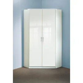 WIMEX Eckschrank - alpinweiß - mit Spiegeltür Kleiderschrank Schrank