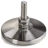 SOTech Verstellschraube M8 x 29 mm Ø58 mm Echt Edelstahl Höhenverstellbar mit Gummi-fussteil