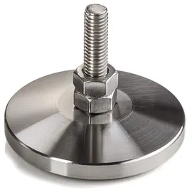 SOTech Verstellschraube M8 x 29 mm Ø58 mm Echt Edelstahl Höhenverstellbar mit Gummi-fussteil
