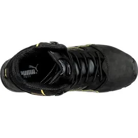 Puma Amsterdam Mid Gr. 42 schwarz/gelb Leder S3 SRC EN20345