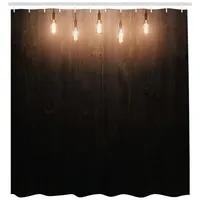 ABAKUHAUS Duschvorhang Wooden Room 175 x 200 cm braun