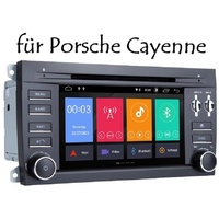 GABITECH Porsche Cayenne 7 Zoll Android 13 DVD SD USB Autoradio GPS NAVI BT Autoradio schwarz