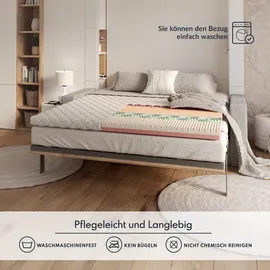 Fdm Topper 180x200 cm Matratzenauflage mit HR-Schaum Höhe 6 cm weiß