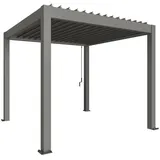 Biohort Pergola 255 cm x 312 cm x 312 cm Quarzgrau-Metallic