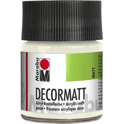 Marabu 140105070 Marabu Decormatt Acryl Weiß 070, 50 ml