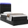 vidaXL Bett mit Stauraum und LED Schwarz 90 x 200 cm Kunstleder