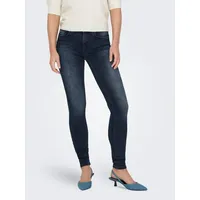 Only Damen Onlblush Mid Skinny DNM Rea409 Noos Jeans, Blue Black Denim, L / 30L EU