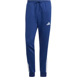 adidas Essential Three Stripes Fleece Pants Dark Blue/White L