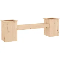 VidaXL Gartenbank mit Pflanzkübeln 184,5x39,5x56,5cm Massivholz Kiefer
