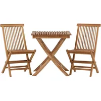 VCM ebuy24 Ghana Gartenset Tisch 70x70cm, 2 Stühle Kenya,