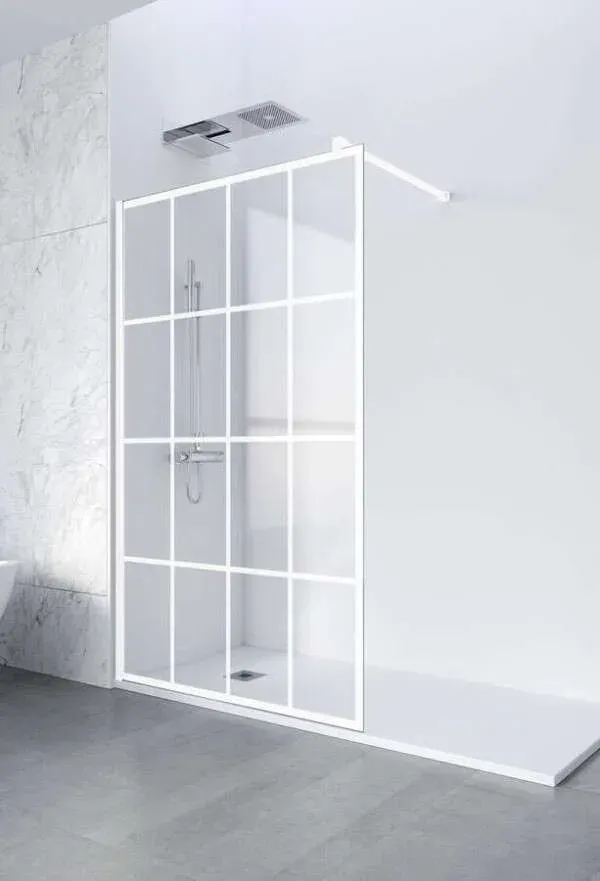 Profiltek FIXED ONE Duschwand 6 mm Weiß - Duschkabine