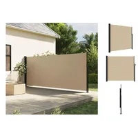 vidaXL Seitenmarkise Ausziehbar Beige 180x600 cm