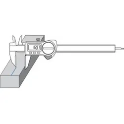 Helios-Preisser Digitaler Anreißmessschieber IP67 Schnäbel HM-bestückt, 200x40/33 mm