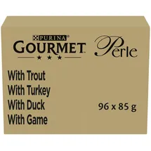 Purina Gourmet Perle Еrlesene Streifen in Gelee Sorten-Mix 96 x 85 g